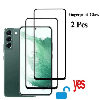 Tempered Glass for Samsung Galaxy S21-S25 📱 | Fingerprint Unlock Compatible