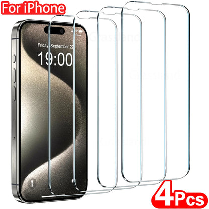 4Pcs Tempered Glass Screen Protector 📱✨