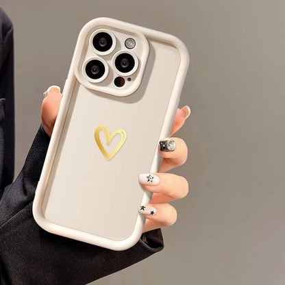 Love Heart Soft Case | Shockproof Bumper for iPhone 15-7 Series