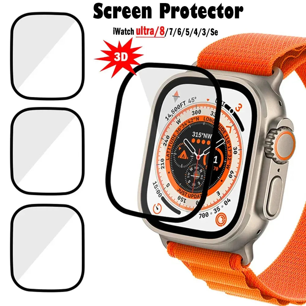 Apple Watch Screen Protector 📱✨ | Series 9-SE Ultra 2 | 3D Film (Not Glass)