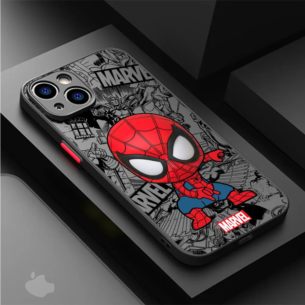 Cartoon Marvel Groot & Spiderman Shockproof Case