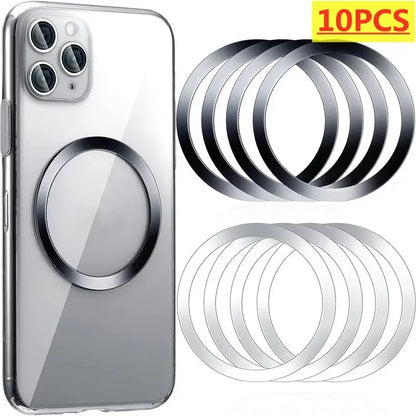 10PCS Magnetic Metal Plates | Universal Stickers for Car Phone Holders 📱🚗