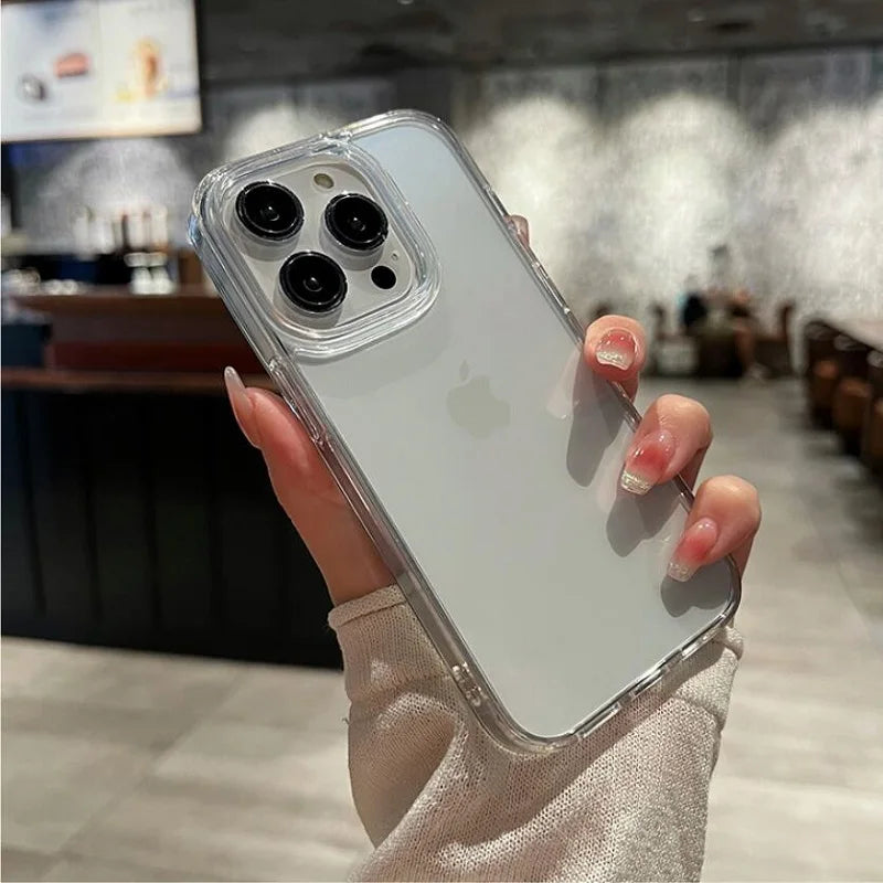 Clear Shockproof Acrylic Case with Soft Silicone Bumper