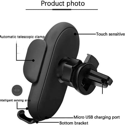 Car Wireless Charger & Phone Mounts | 15W Fast Charging with Infrared Auto Grip 📱